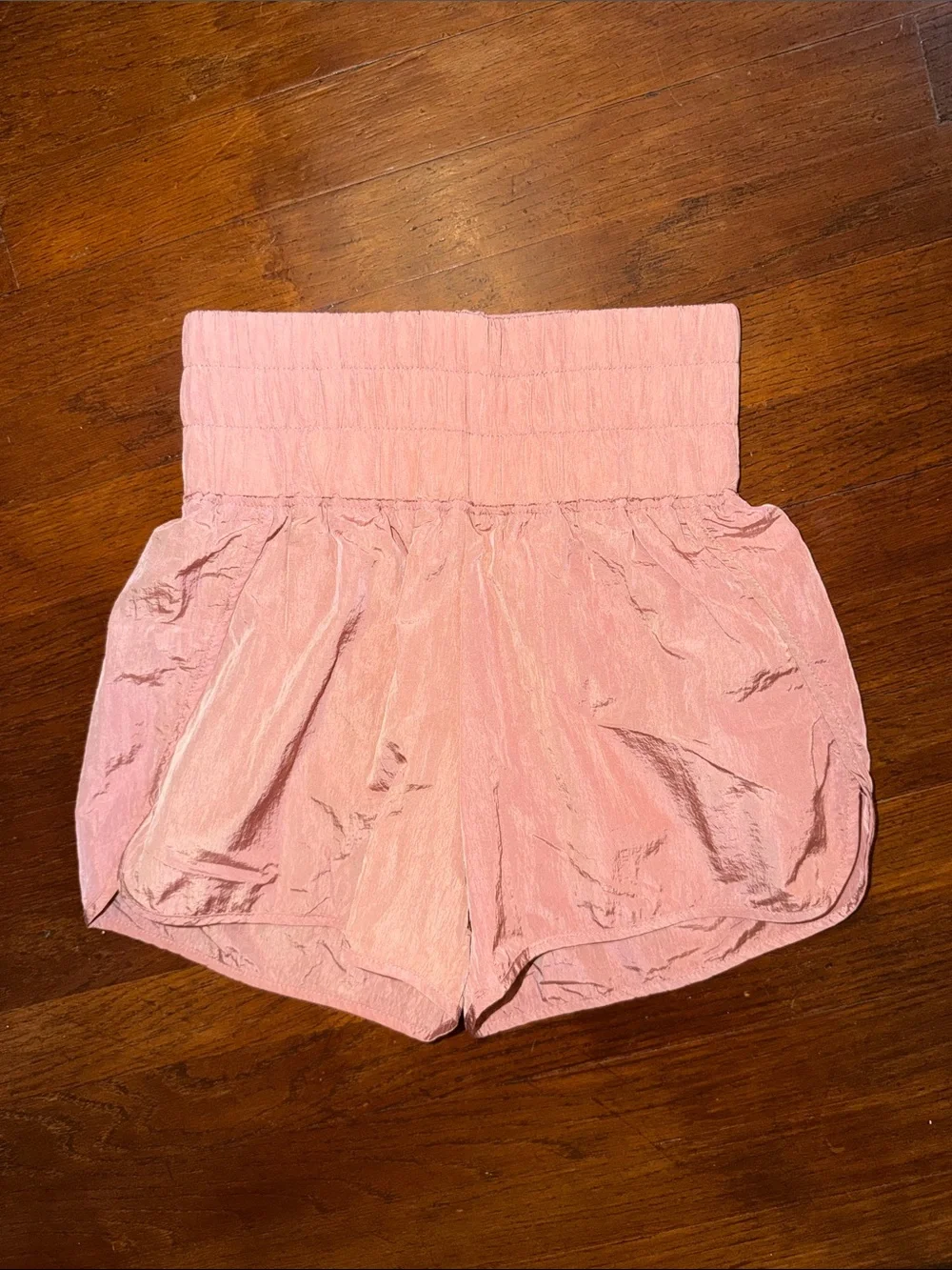 ⭐️ 5/$10 Juniors Dusty Rose Pink High Waist Paperbag Athletic Shorts Size XS